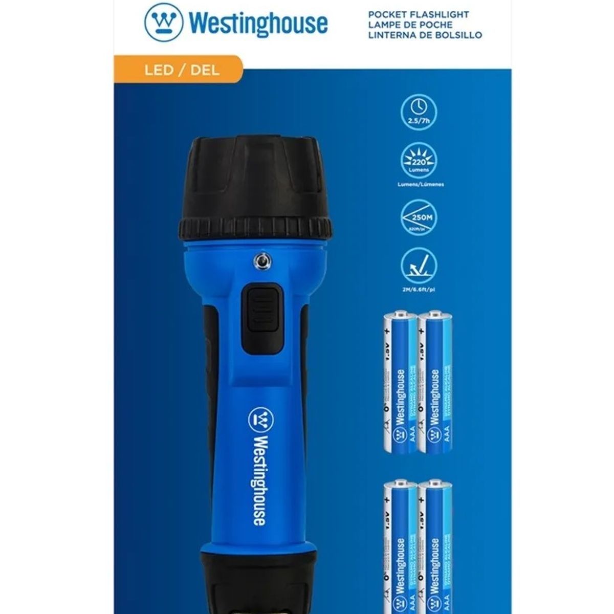 WESTINGHOUSE - Linterna Westinghouse 220 Lumenes Y 250 Mts, Wf1502-4lr03tb