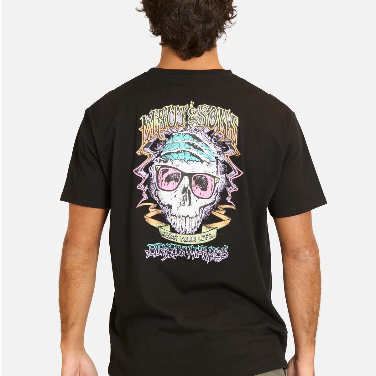 MAUI AND SONS - Polera MC Letulia Negro Hombre Maui And Sons - Negro