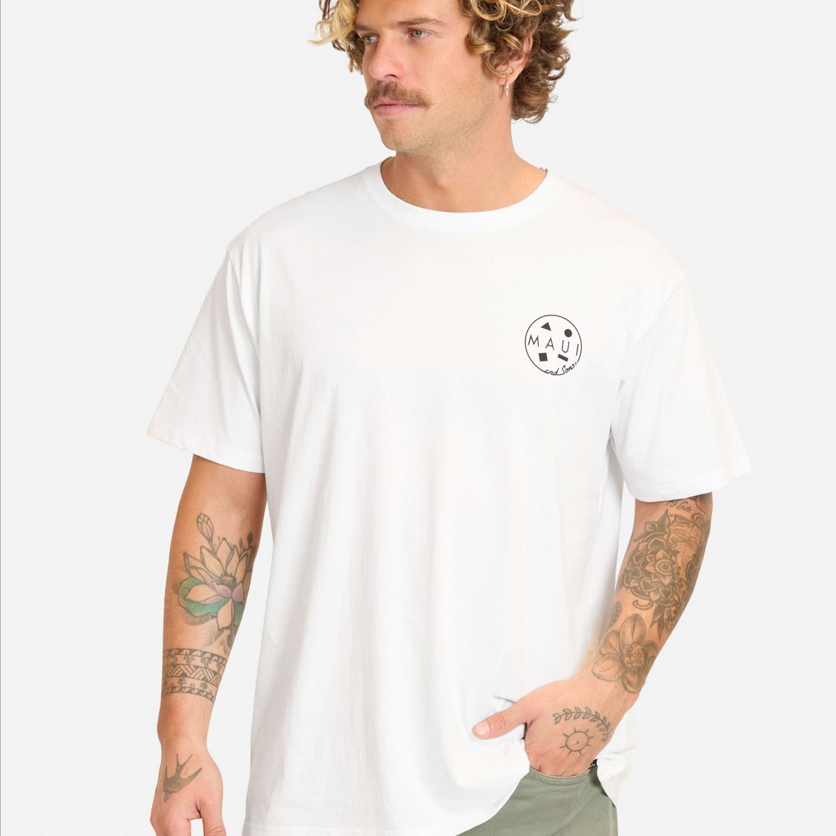 MAUI AND SONS - Polera MC Soramo Blanco Hombre Maui And Sons - Blanco