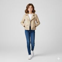 Chaqueta Biker Niños Ecocuero Premium Estilo Motociclista Urbana