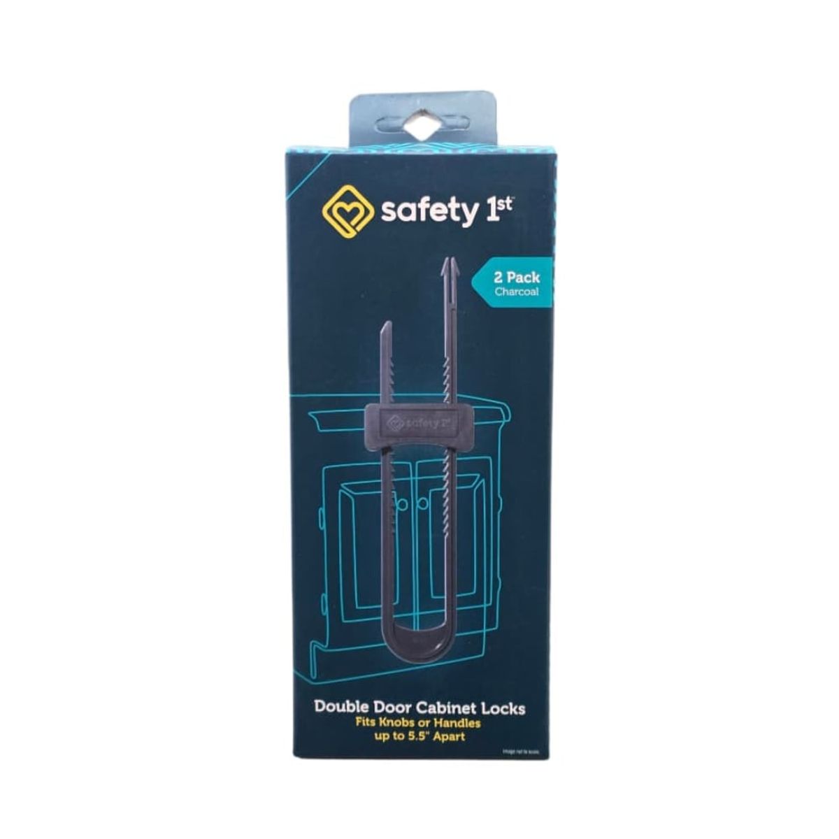 SAFETY 1ST - Kit 2 Pack Bloqueo de Doble Puerta SAFETY 1ST, Negro