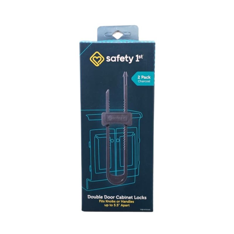 SAFETY 1ST - Kit 2 Pack Bloqueo de Doble Puerta SAFETY 1ST, Negro