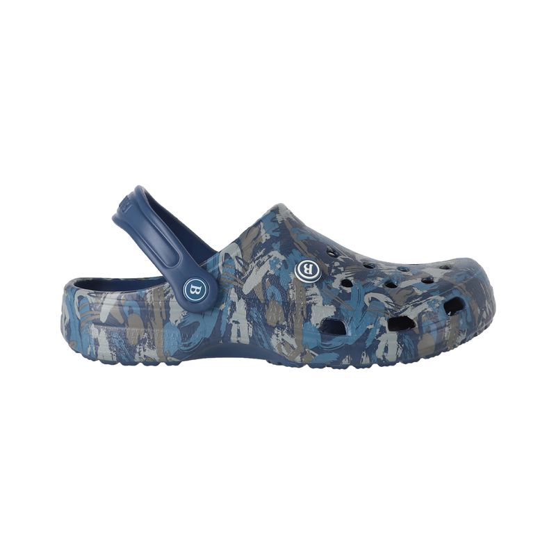 BAMERS - Zuecos Hombre Bamers Air Azul Marino Print