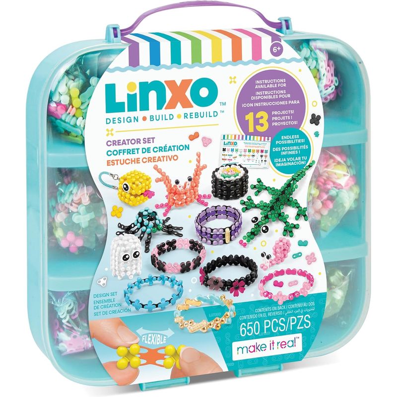 GENERICO - Set Para Crear Manualidades Pulseras Figuras Make It Real