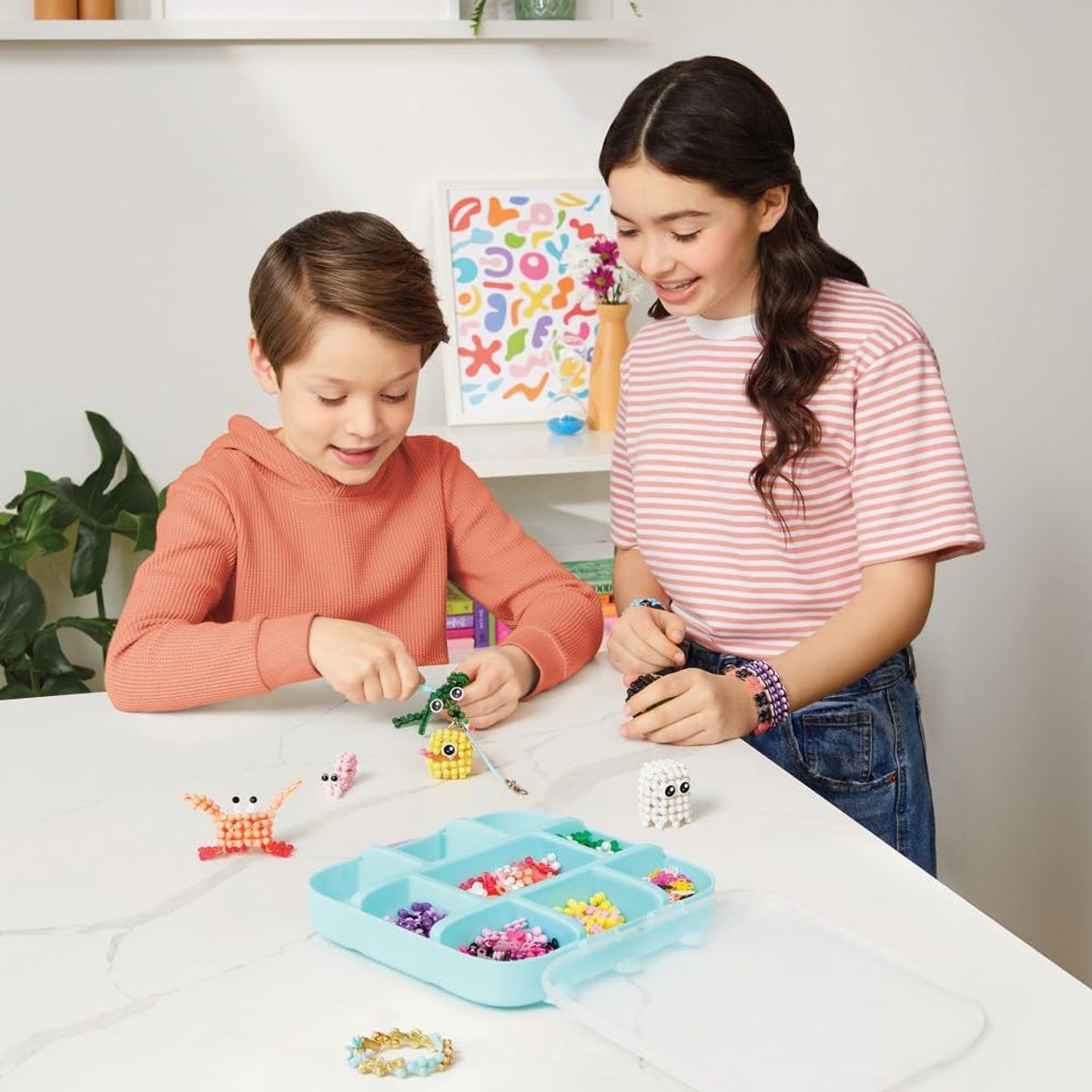 GENERICO - Set Para Crear Manualidades Pulseras Figuras Make It Real