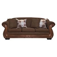 Sofá Con Resorte Estructural 4 Cuerpos Búfalo Chenille Café X