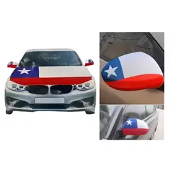 GENERICO - Funda Para Capot Y Retrovisor Auto Diseño Bandera Chile Mp