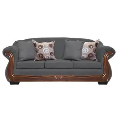AMERICA DECORA - Sofá Con Resorte Estructural 4 Cuerpos Búfalo Chenille Gris X