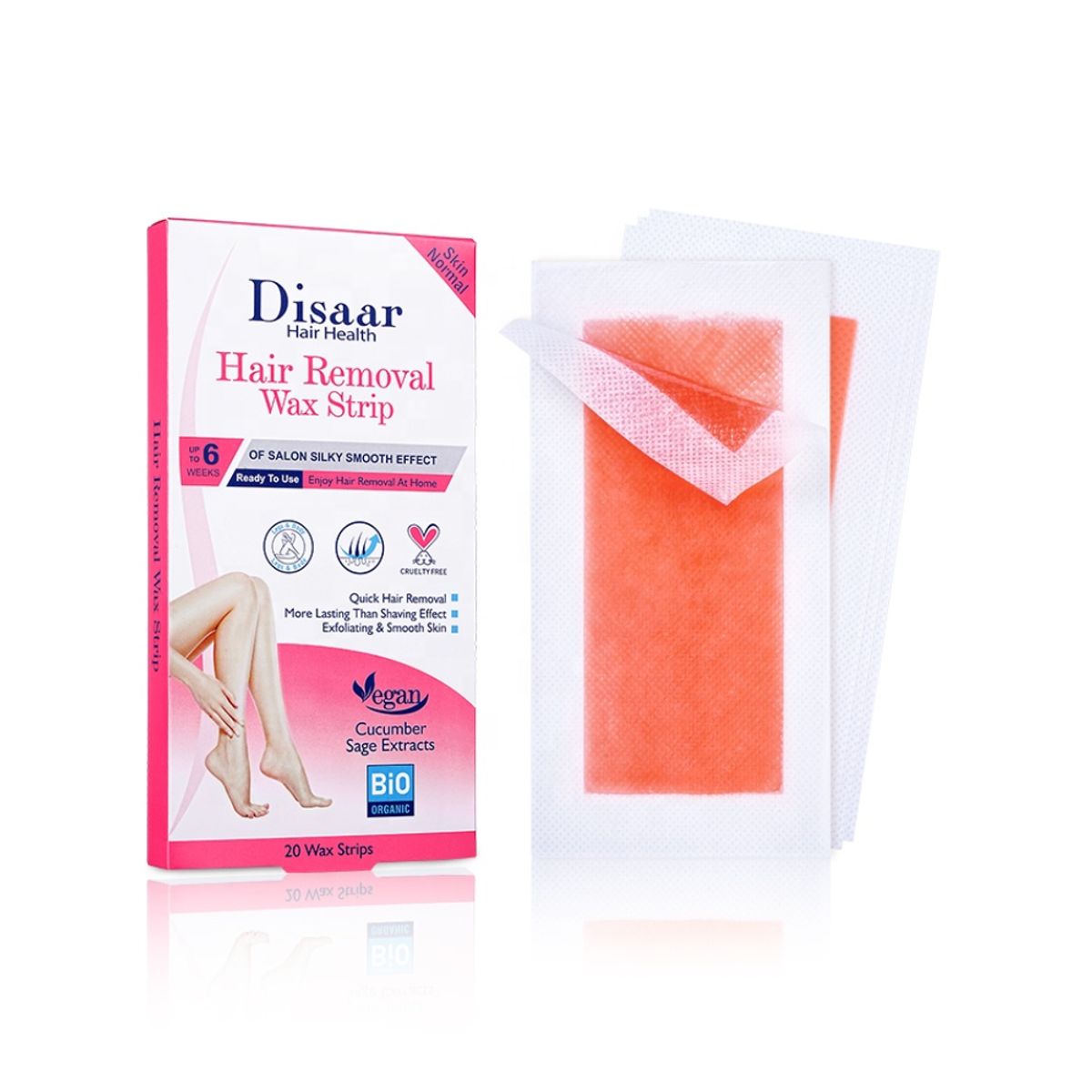DISAAR - Banda Depilatorias-extracto De Pepino Y Salvia-vegano