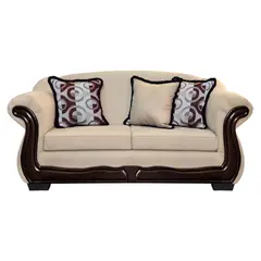 AMERICA DECORA - Sofá Con Resorte Estructural 3 Cuerpos Búfalo Chenille Beige