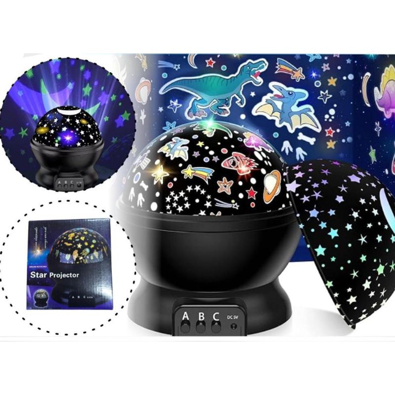 GENERICO - Lampara Proyector Espantacuco Diseño Dinosaurio Y Cielo Estrellado