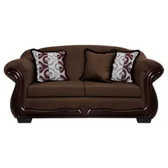 AMERICA DECORA - Sofá Con Resorte Estructural 3 Cuerpos Búfalo Chenille Café