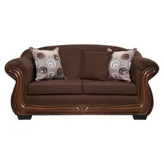 AMERICA DECORA - Sofá Con Resorte Estructural 3 Cuerpos Búfalo Chenille Café X