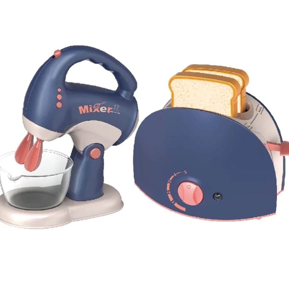 GENERICO - Set De Cocina De Juguete Batidora y Tostador Luces Y Sonido