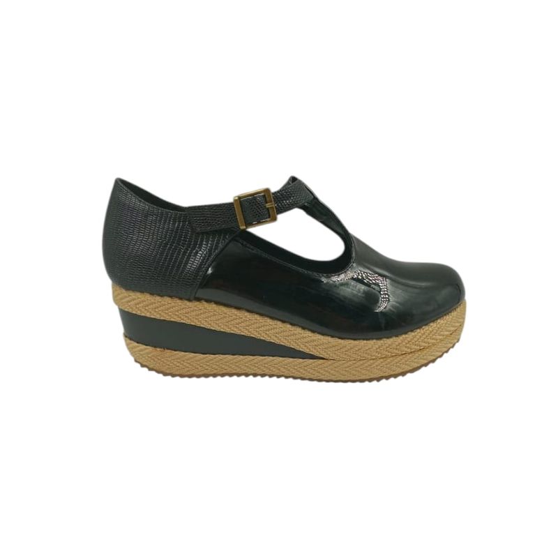 HERIEL - Zapato Negro Charol Plataforma