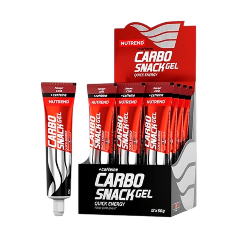 NUTREND - CARBO SNACK GEL + CAFEINA EN TUBO 50GR 12 UNIDADES COLA - NUTREND