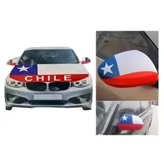GENERICO - Funda Para Capot Y Retrovisor Auto Diseño Bandera Chile Mp