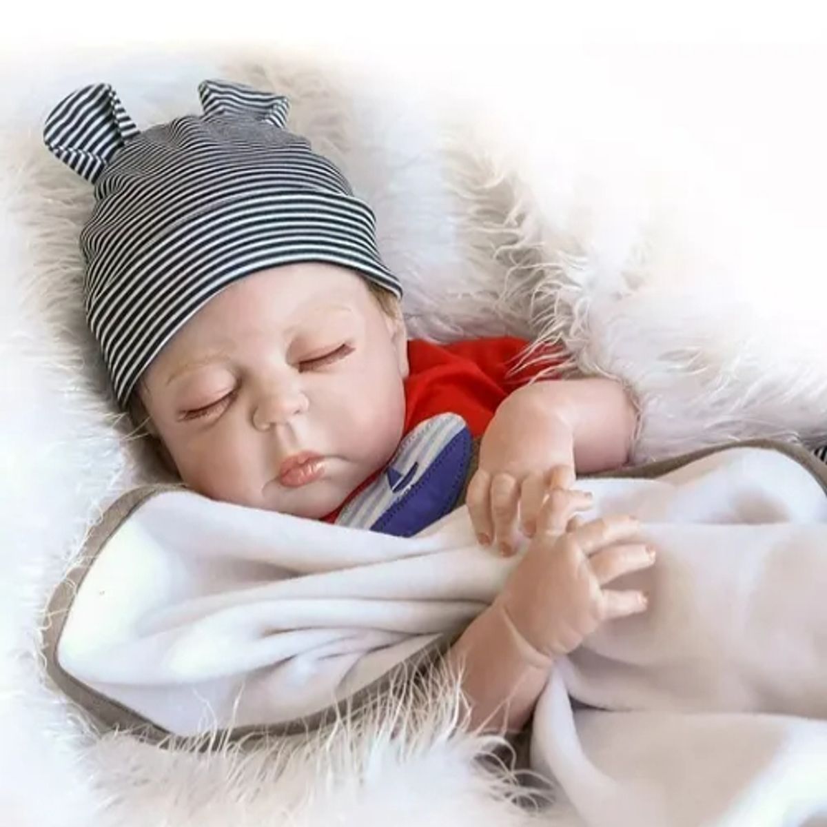 GENERICO - Bebé Reborn Niño 100% Silicona 50 Cm Incluye Accesorios