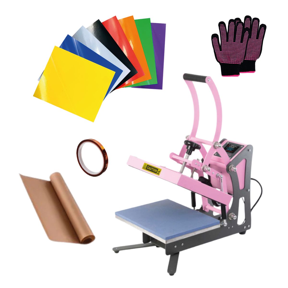 GENERICO - Kit Básico Estampadora Craft Hoby Express Rosa 22x30 SF24