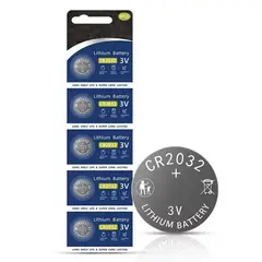 AZULAMAR - Pack Tira 5 Pilas 2032 Tipo Boton Cr2032 Dl2032