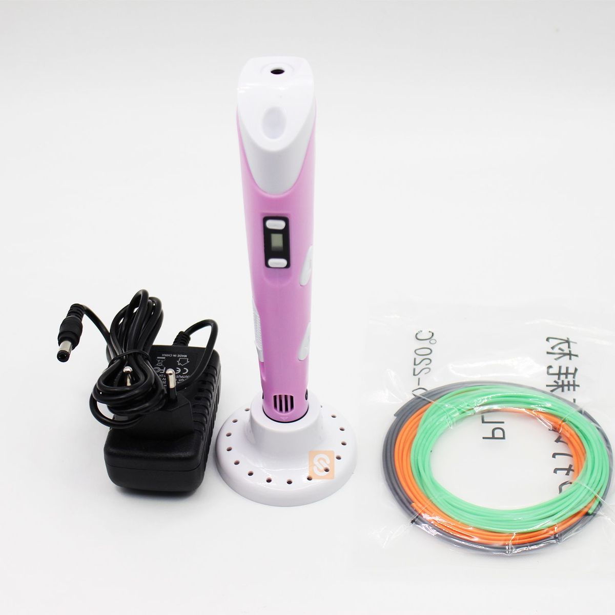 GENERICO - Lápiz Impresora 3D Rosado + Filamentos Incluidos - SC