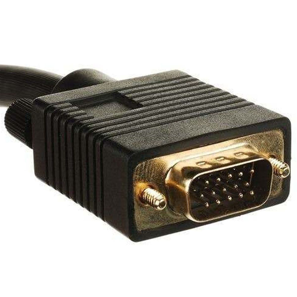 GENERICO - CABLE VGA 10 MTS. C/FERRITA, M/M, CONEC. BAÑO ORO