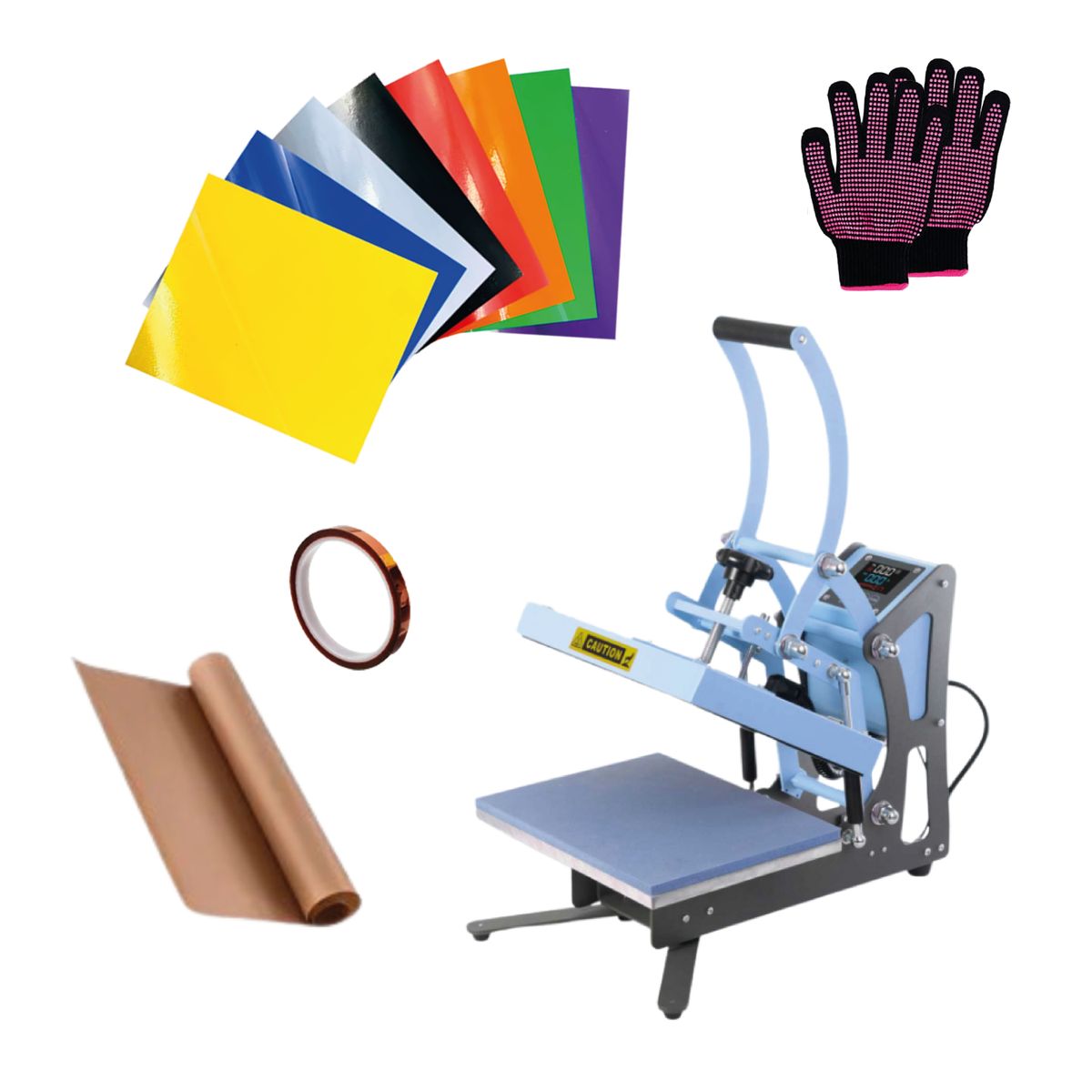 GENERICO - Kit Básico Estampadora Craft Hoby Express Celeste 22x30 SF26