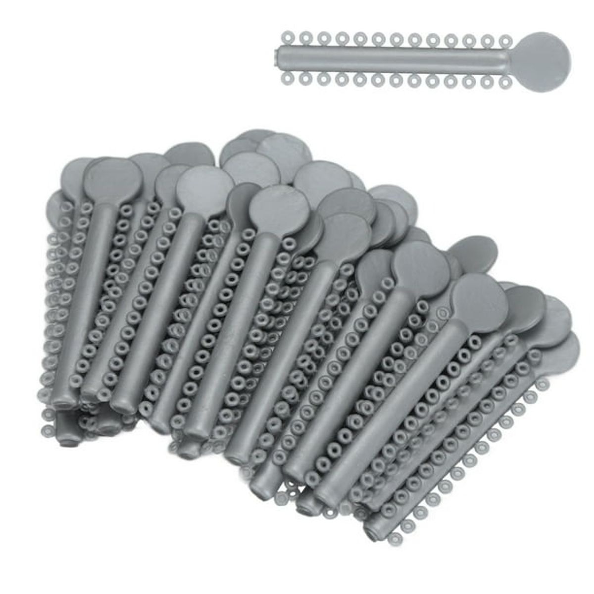 GENERICO - Pack Bandas Ligaduras Elásticos Ortodoncia Color Gris