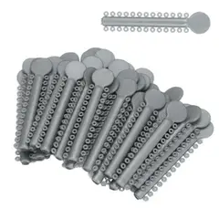 GENERICO - Pack Bandas Ligaduras Elásticos Ortodoncia Color Gris