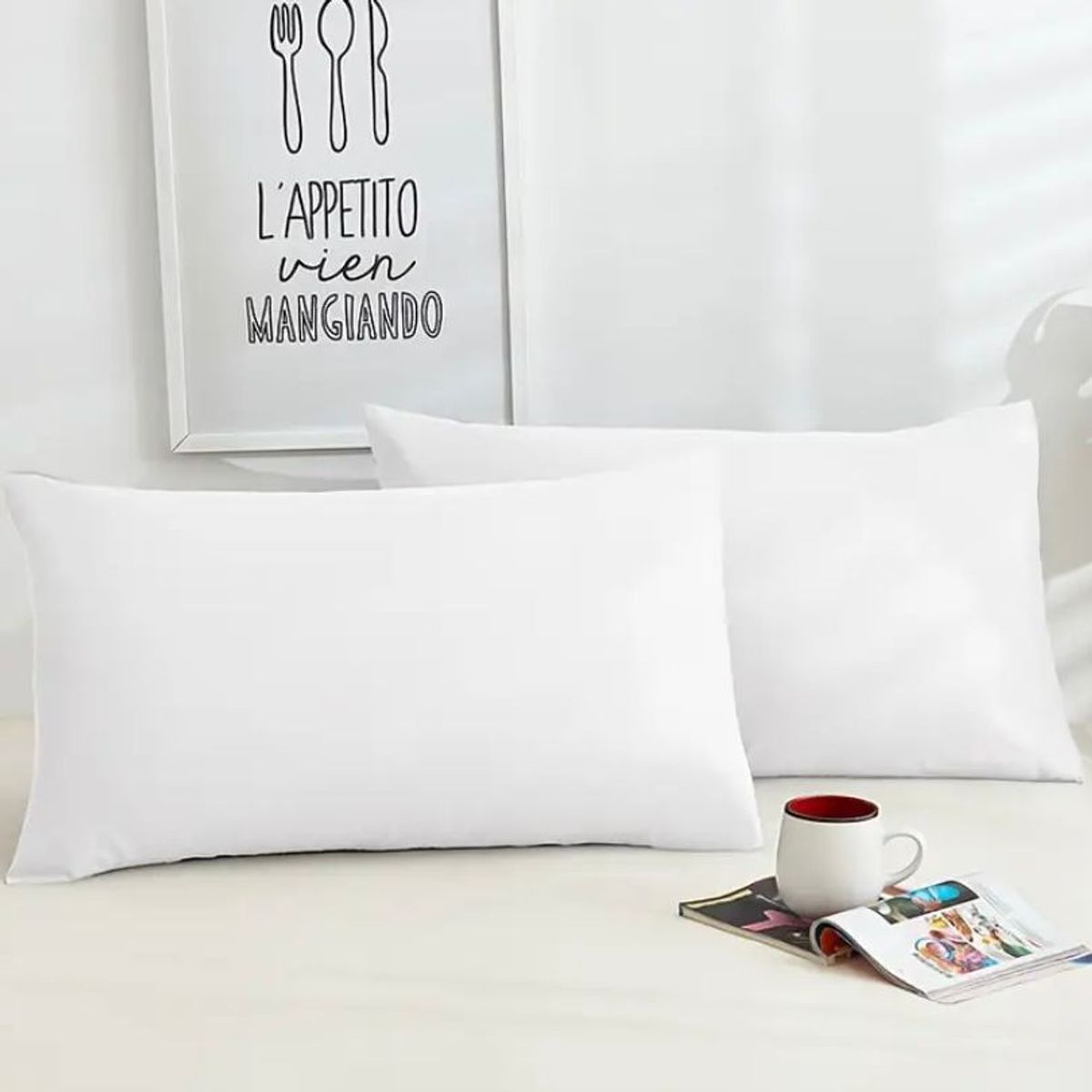 HOMEY - Pack de 2 Pares de fundas para almohadas