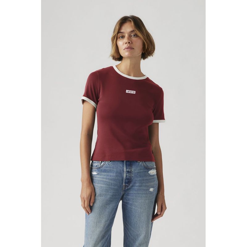 LEVIS - Polera Mujer Graphic Ringer Rickie Burdeo Levis