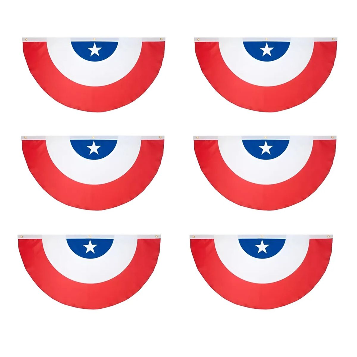 GENERICO - Pack X6 Bandera Escarapela De Chile 120x60cm Fiestas Patrias