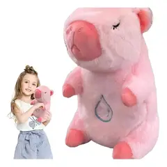 GENERICO - Capibara Peluche Que Respira Para Dormir Con Luz Y Sonido