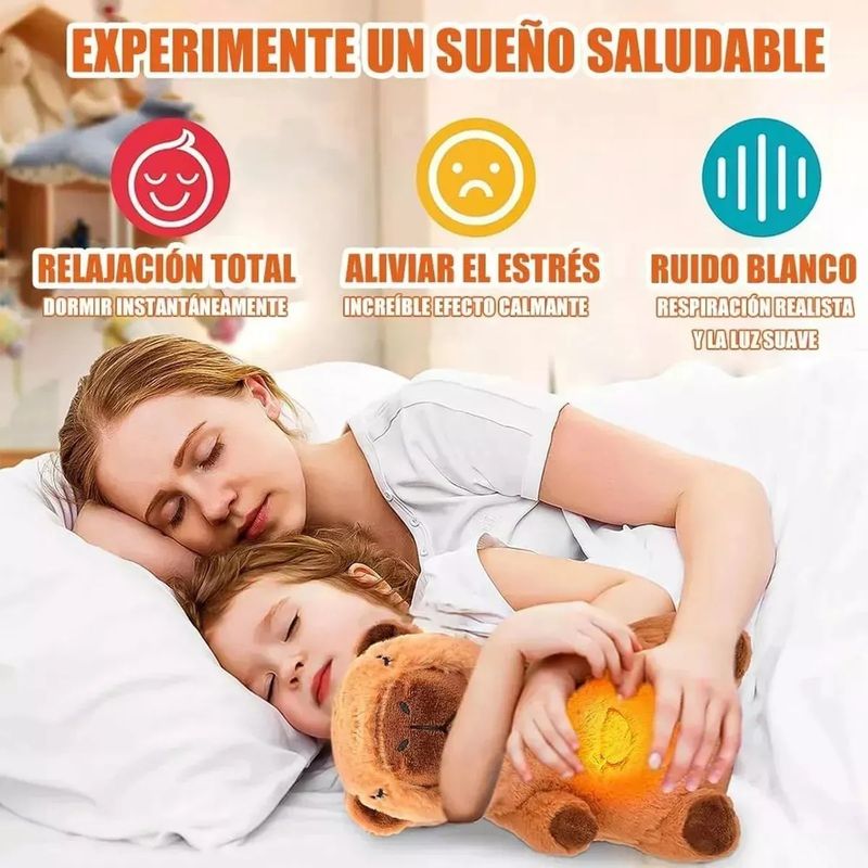 GENERICO - Capibara Peluche Que Respira Calma Ansiedad Para Dormir