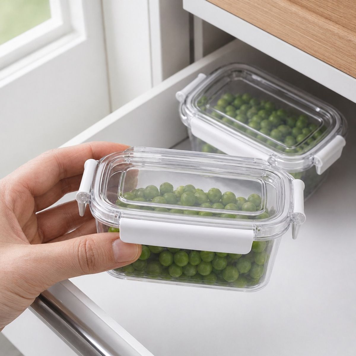 HOMESTAR - Pack de 2 Contenedor de Vidrio Hermético con Tapa - 350 ml