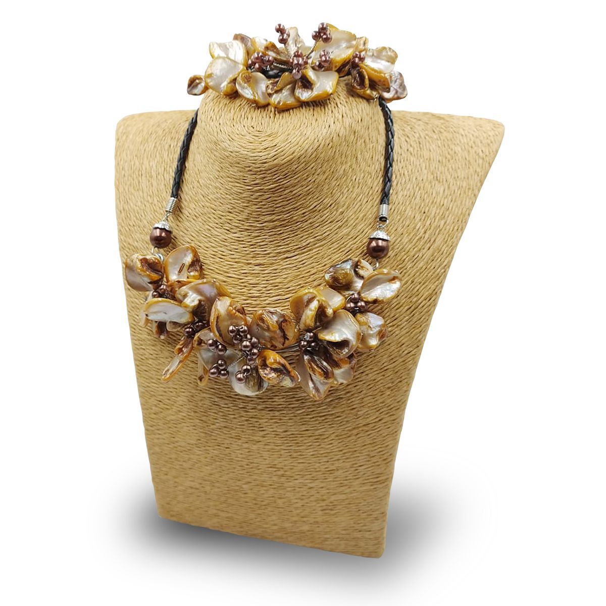 NATIVA - Conjunto Collar y Pulsera Nácar