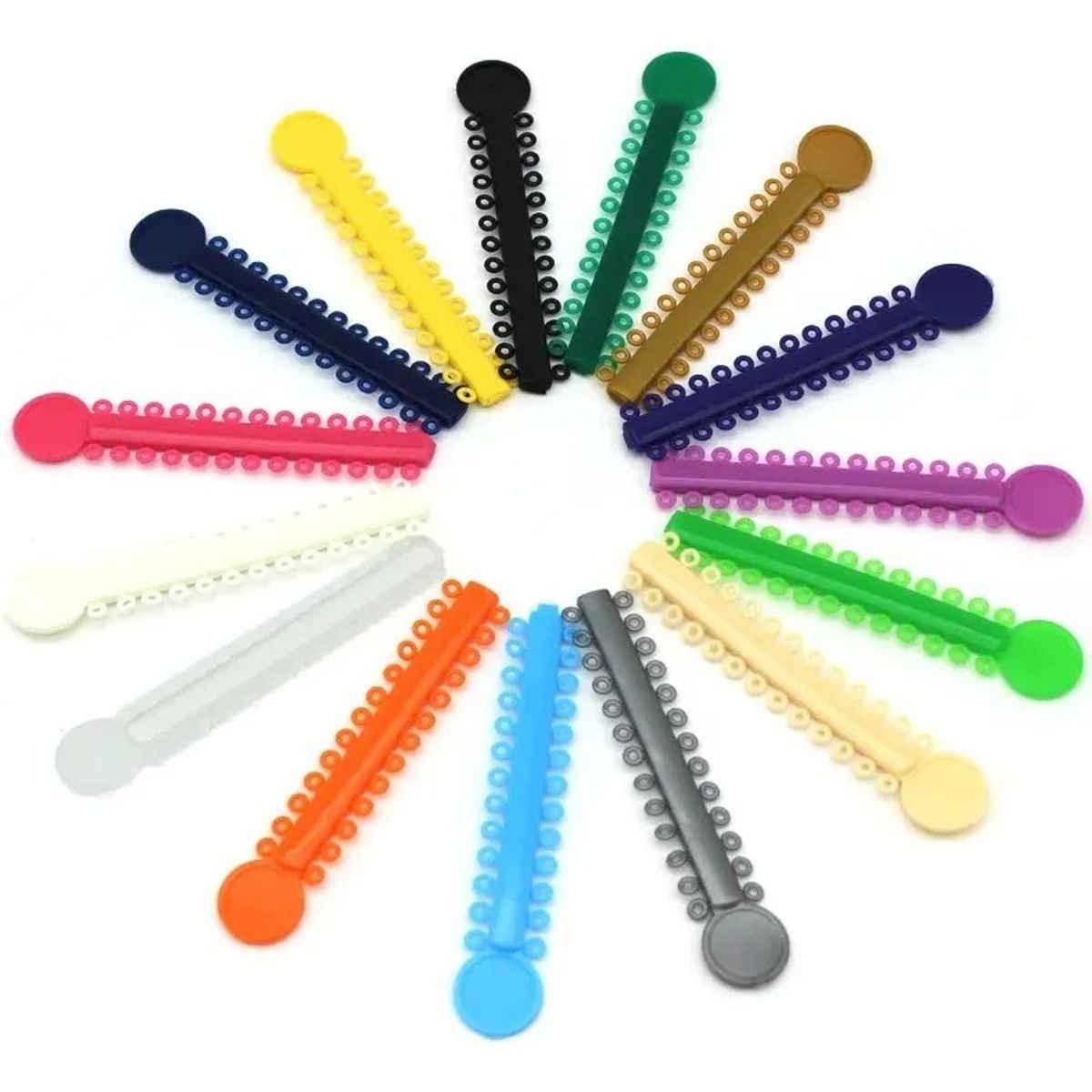 GENERICO - X2 Pack Bandas Ligaduras Elásticos Ortodoncia Color Surtidos