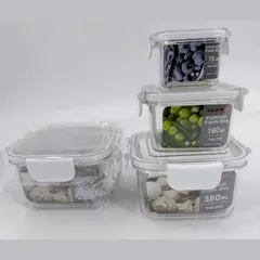 HOMESTAR - Set de Contenedores de Vidrio Herméticos - 3 Piezas