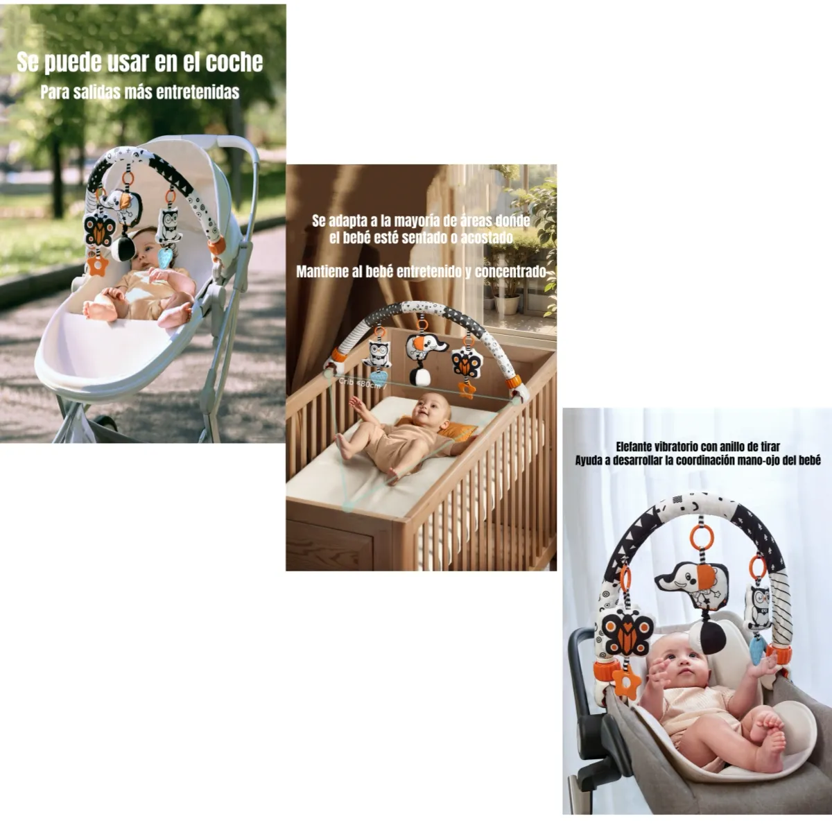 LUBABYCAS - Móvil Para Cuna Coche Multifuncional TM330 LuBabycas