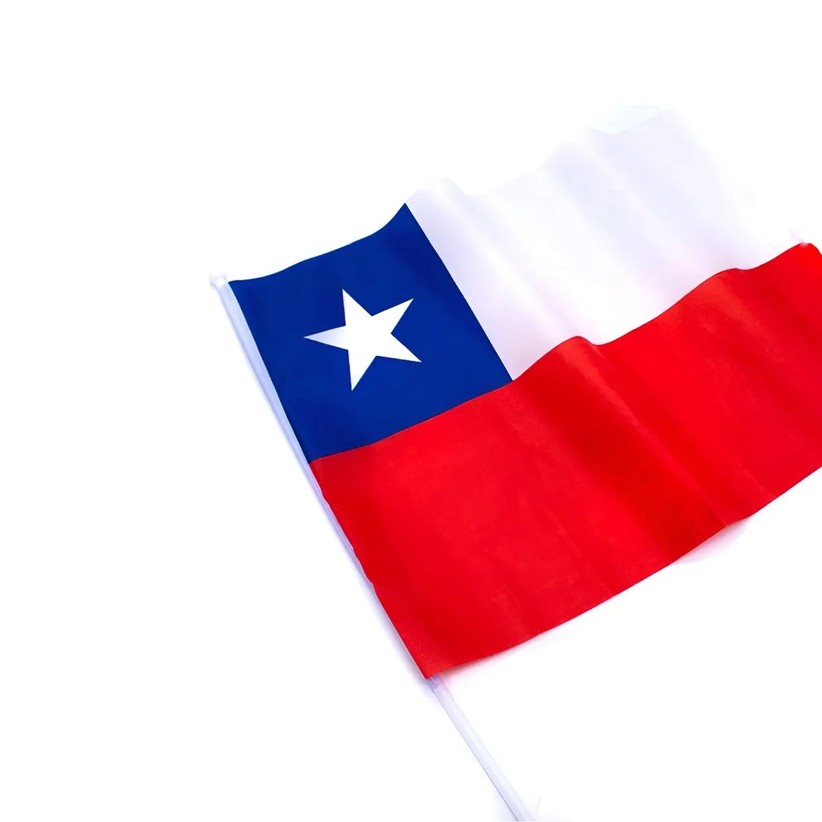 GENERICO - Bandera De Chile 40x60cm Mástil Palito Fechas Patrias Bandera Chile