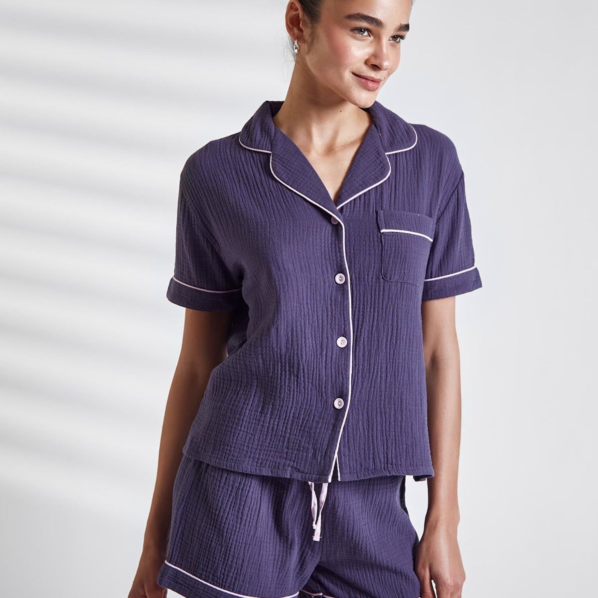 LOUNGE - Pijama Mujer Dreamy Camisero Gauze