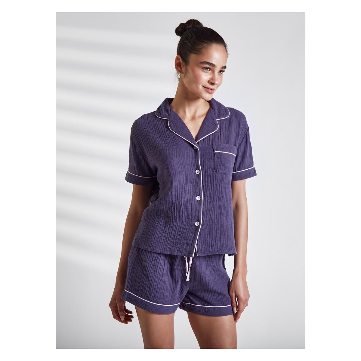 LOUNGE - Pijama Mujer Dreamy Camisero Gauze