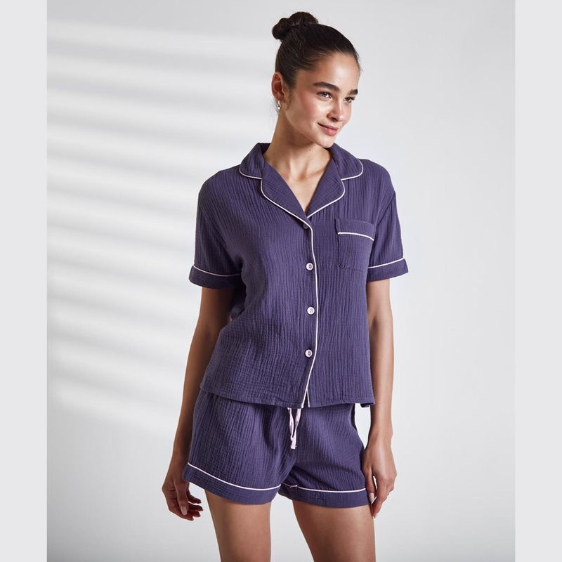 LOUNGE - Pijama Mujer Dreamy Camisero Gauze