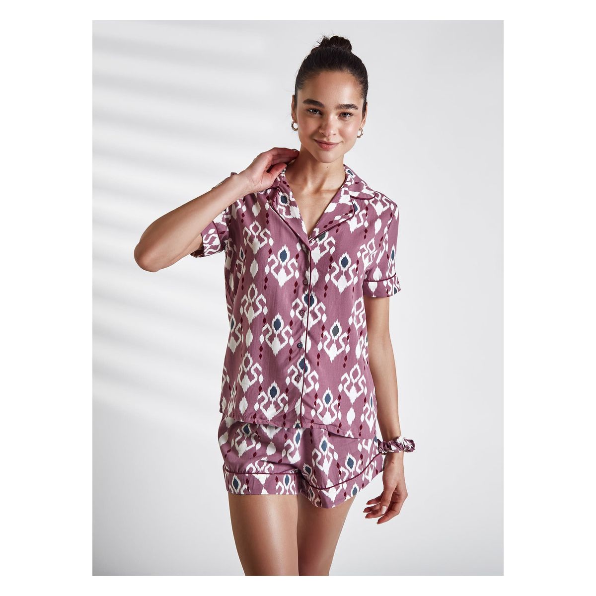 LOUNGE - Set Pijama Mujer Camisero Boho