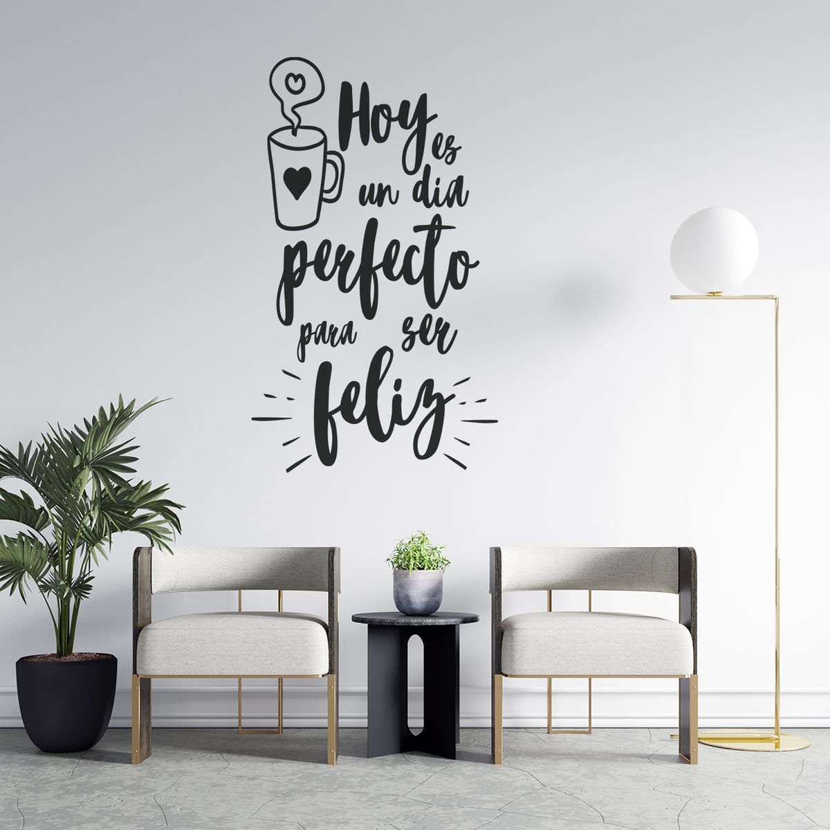 GENERICO - Frase Deco Hoy Es Un Día Perfecto Para Ser Feliz FR‑11013