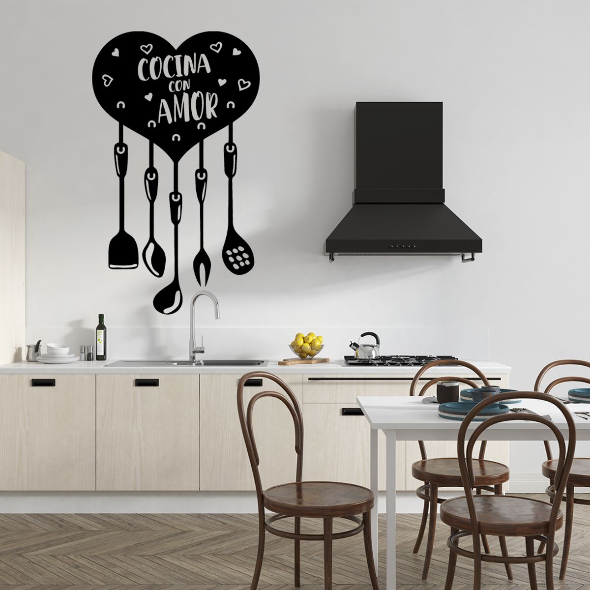 GENERICO - Frase Deco Cocina Con Amor FR‑11015