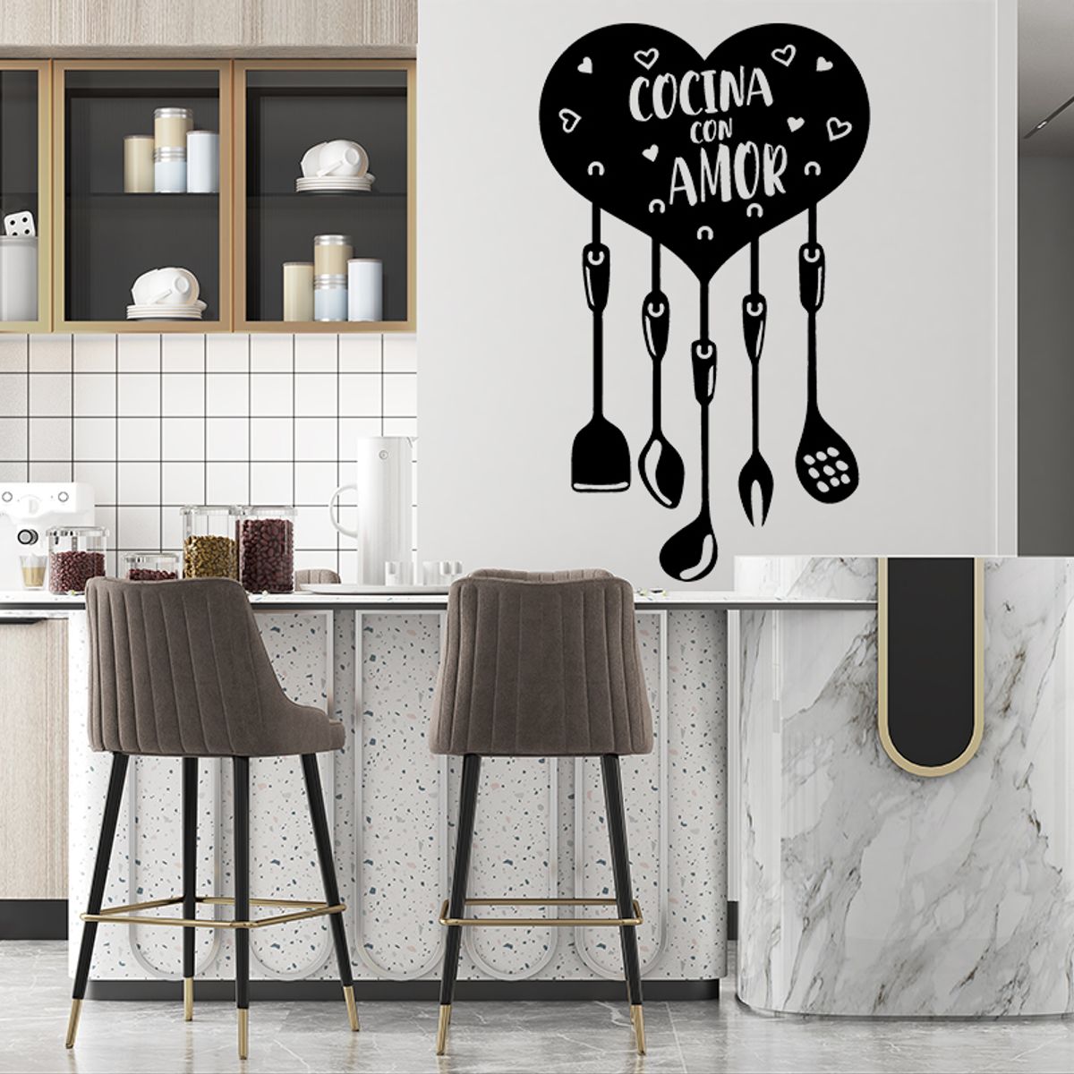 GENERICO - Frase Deco Cocina Con Amor FR‑11015
