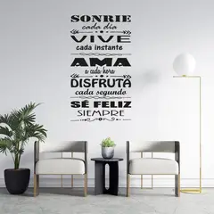 GENERICO - Frase Deco Sonríe Cada Día Vive Cada Instante No1 FR‑11022