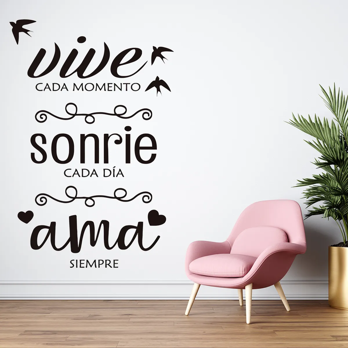 GENERICO - Frase Deco Sonríe Cada Día Vive Cada Instante No3 FR‑11024