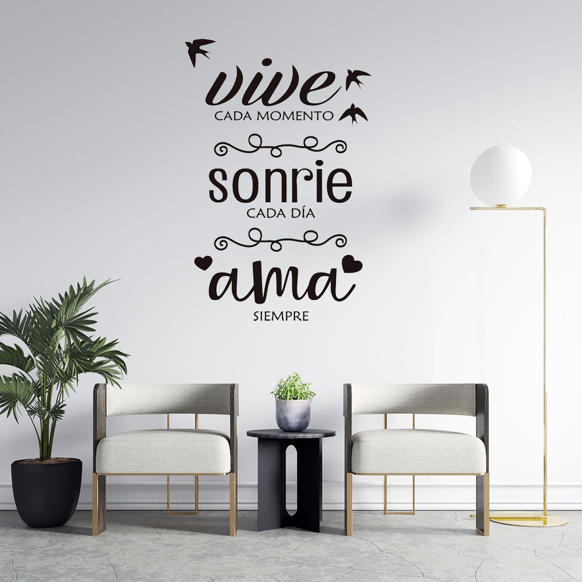 GENERICO - Frase Deco Sonríe Cada Día Vive Cada Instante No3 FR‑11024